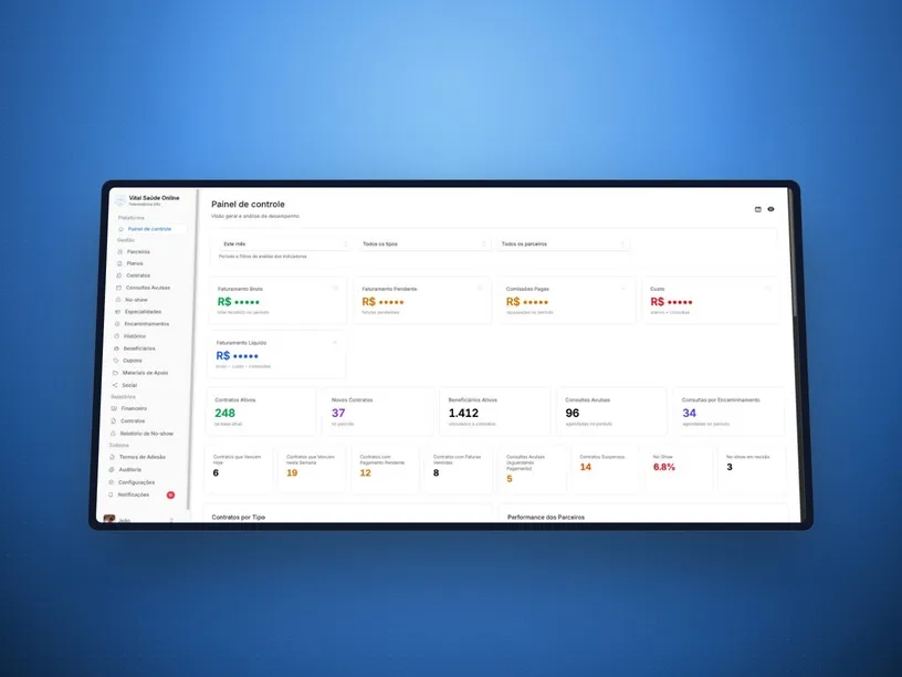 Vital Saúde Online - Painel da operação